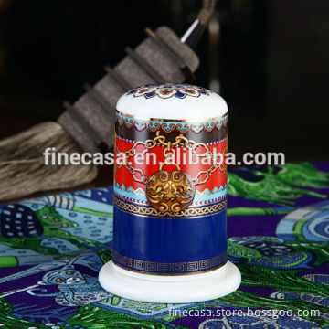 Luxury Fine Bone China Ceramic Toothpick Holder of Grand Banquet